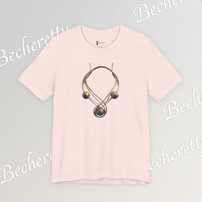 Art Graphic  Necklace "Mystic Orb" Minimalist Tee Becheretty - Wearable Art work - Unique design