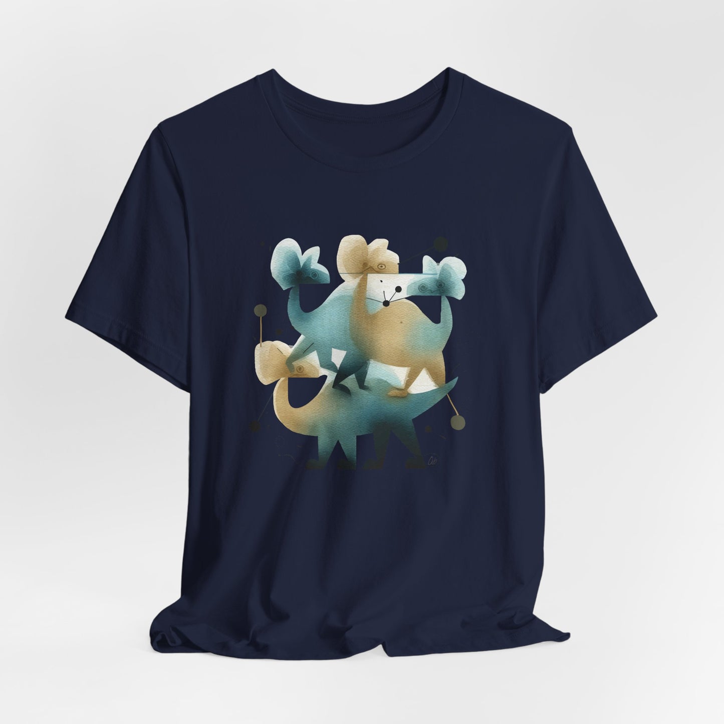 Abstract Balance "Dino"  Modern Graphic T-Shirt - Art Graphic Becheretty - Original abstract Illustration
