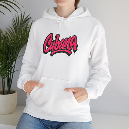 Graphic Hoodie "Cubana"  Art Graphic Becheretty - This spacious kangaroo-style bag proudly displays a connection to Cuban culture.