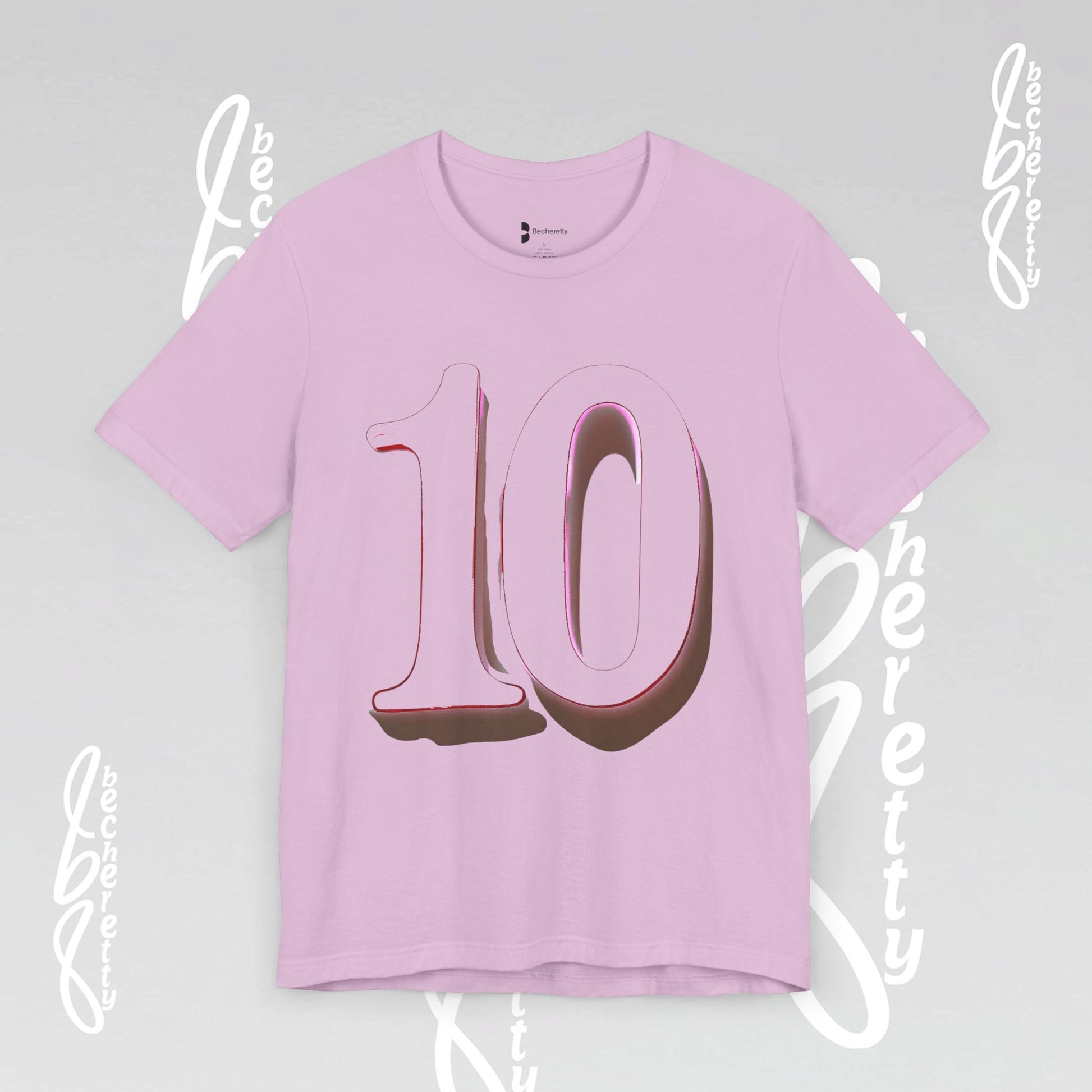 Number 10 - Graphic Unisex Tee - Becheretty Minimalist Style - Everyday Comfort, Sports Lovers