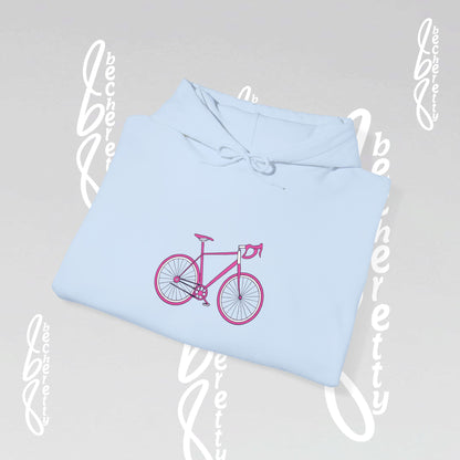 Hoodie Becheretty "Pink Bike "Minimalist Graphic Design" Perfect Gift for Bike Lovers - Casual