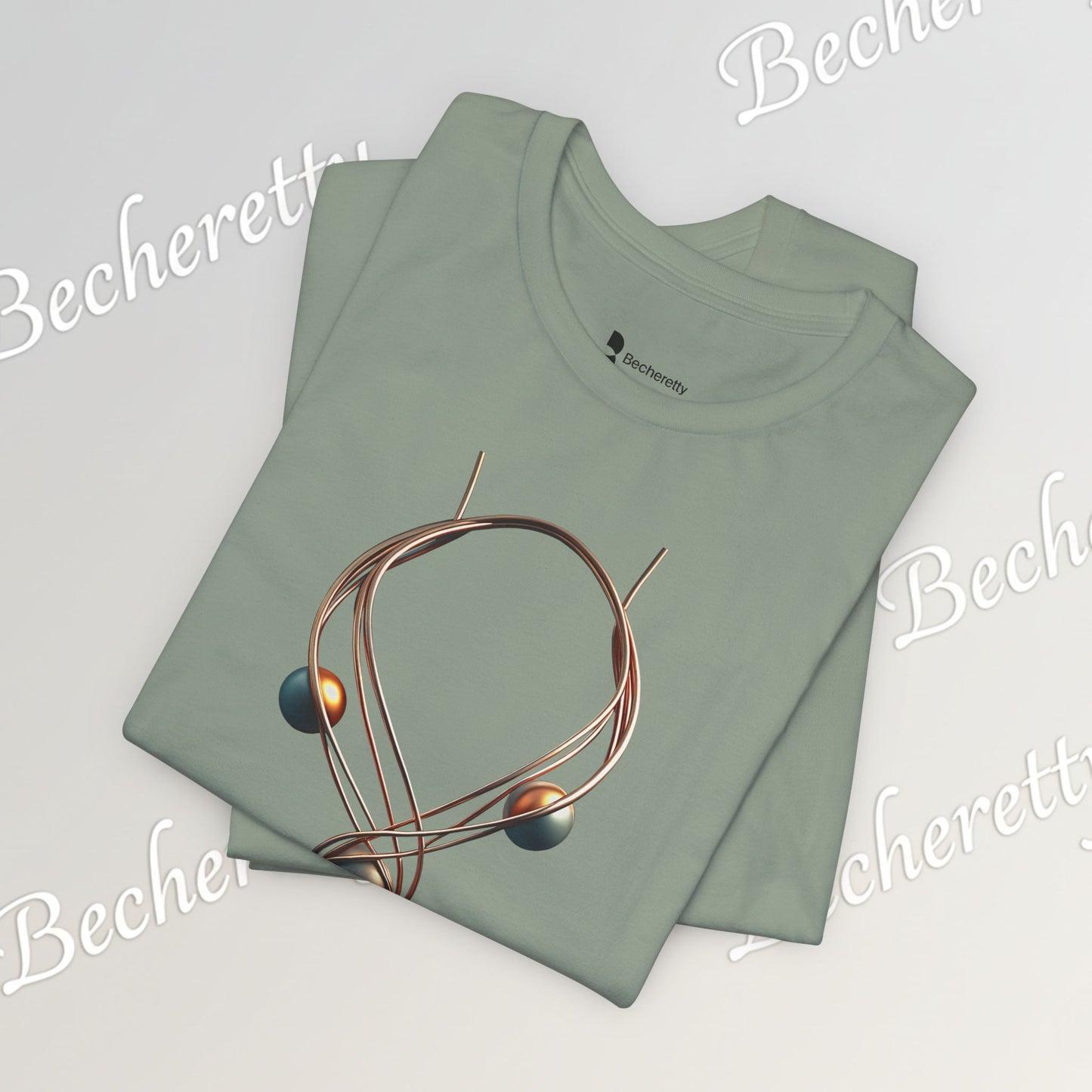 Art Graphic  Necklace "Mystic Orb" Minimalist Tee Becheretty - Wearable Art work - Unique design