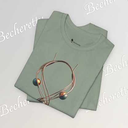 Art Graphic  Necklace "Mystic Orb" Minimalist Tee Becheretty - Wearable Art work - Unique design