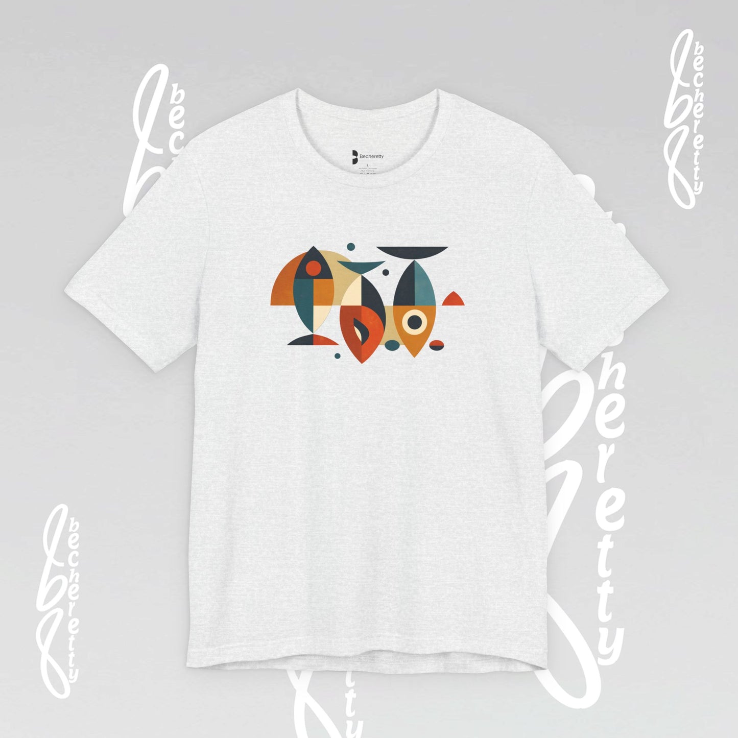 Abstract Harmony Tee Becheretty - Casual Wear, Gift for Friends, Everyday Comfort, Unique Artwork