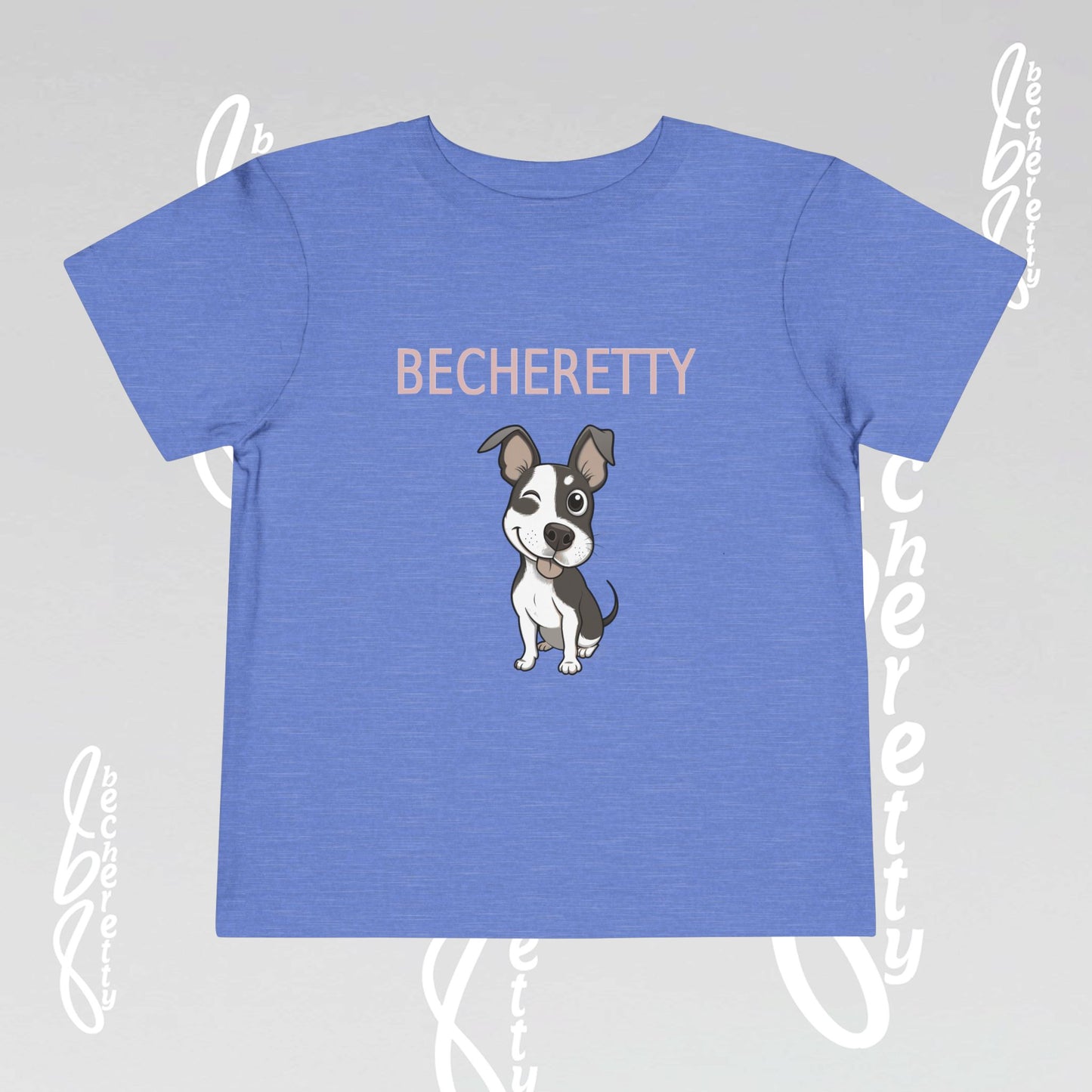 Toddler T-Shirt - Cheerful Winking Frenchie Doggy - Great choice for birthdays, playdates, and everyday wear.