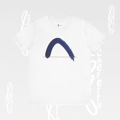 Brush Stroke Tee - Minimalist Art Graphic Becheretty Unisex Jersey Short Sleeve