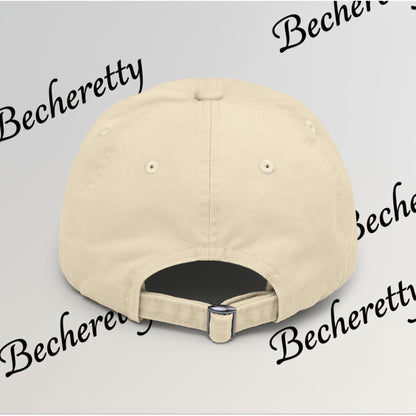 Dad Hat "Cubana" Art Graphic Becheretty — Pink Script Cap - An ideal and authentic gift for your friend