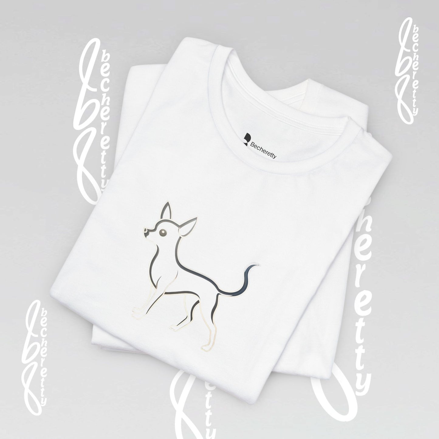 Pet Lovers "Chihuahua" T-Shirt Unisex -  Art Graphic Minimalist Becheretty - Wearable Art Apparel - Casual Wear
