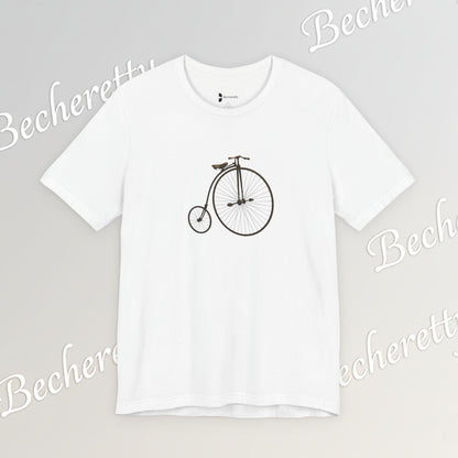 Penny-Farthing Vintage Bicycle Tee - Graphic Minimalist Tee Becheretty - Perfect T-Shirt for Cycling Enthusiasts, Casual wear