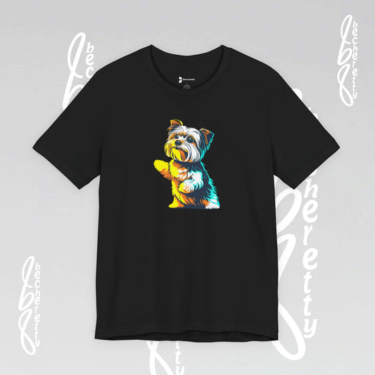Yorkshire Graphic T-Shirt Becheretty - Artistic Design - Perfect gift for Yorkie Lovers - Casual Wear