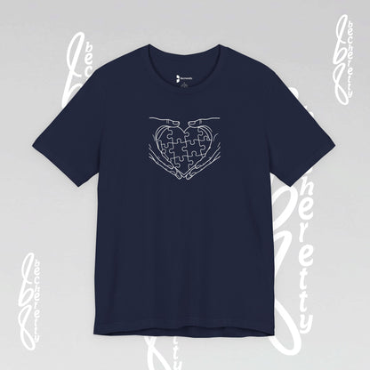 Autism Awareness T-Shirt  "My Heart is Yours" - Becheretty Minimalist design - Unisex, casual wear.