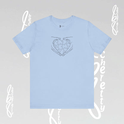 Autism Awareness T-Shirt  "My Heart is Yours" - Becheretty Minimalist design - Unisex, casual wear.