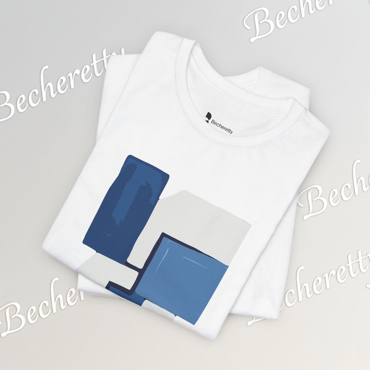 Abstract Wave Short Sleeve Tee - Art Minimalist Becheretty - Perfect for Art Lovers -Casual Wear
