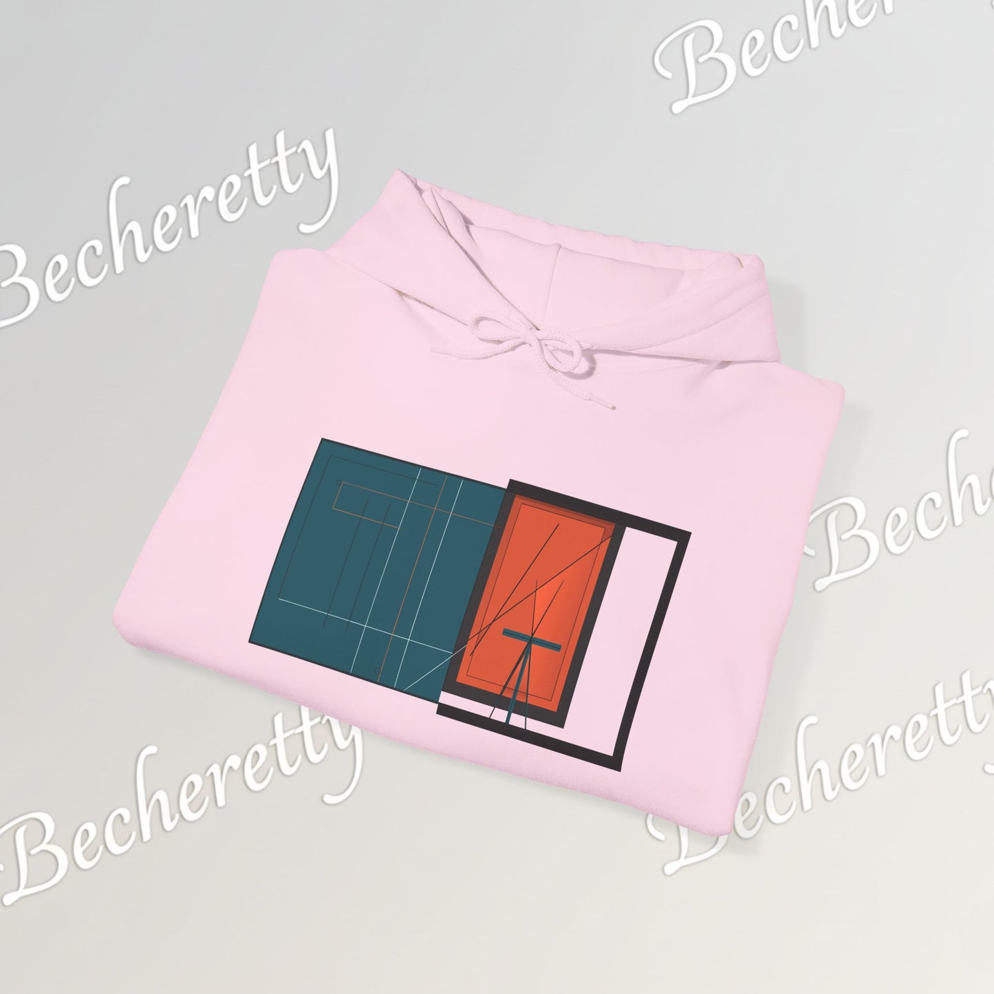 Architectural-Inspired Graphic Hoodie Becheretty — Modern Minimalist Geometric Art Sweatshirt
