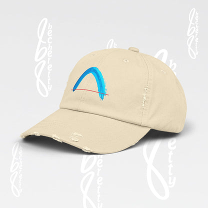 Distressed Cap - Abstract Design Art Graphic Becheretty - Unisex Headwear - Unique touch to everyday outfits