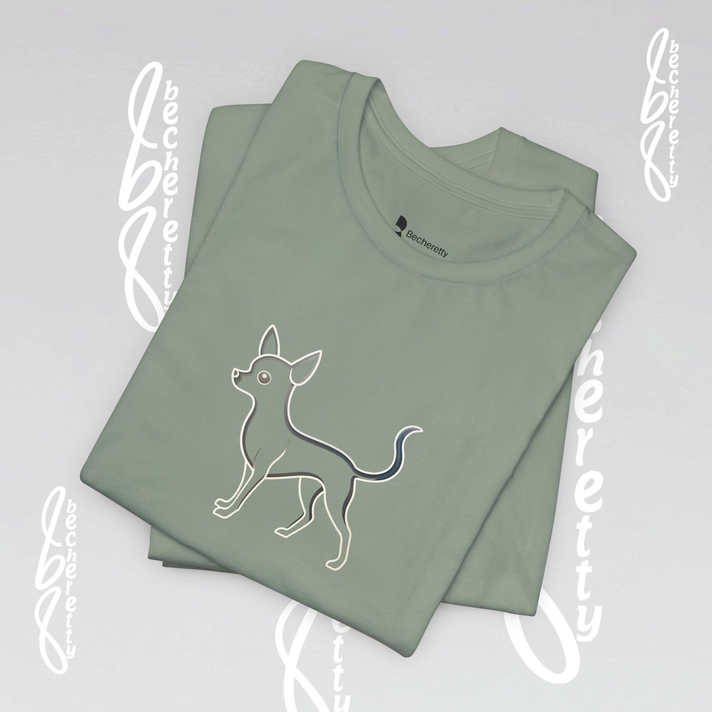 Pet Lovers "Chihuahua" T-Shirt Unisex -  Art Graphic Minimalist Becheretty - Wearable Art Apparel - Casual Wear