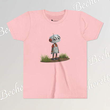 Youth T-Shirt short sleeve "Funny Robot Gaze" Graphic Becheretty - Casual Wear - Unique Kids Apparel