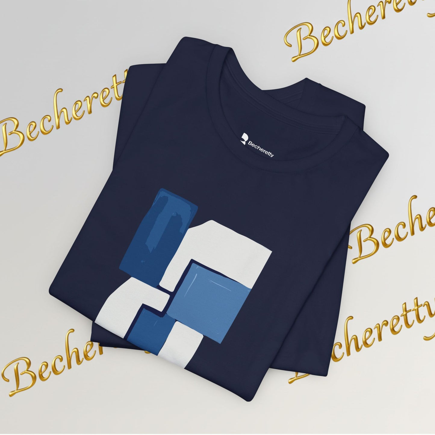 Abstract Wave Short Sleeve Tee - Art Minimalist Becheretty - Perfect for Art Lovers -Casual Wear