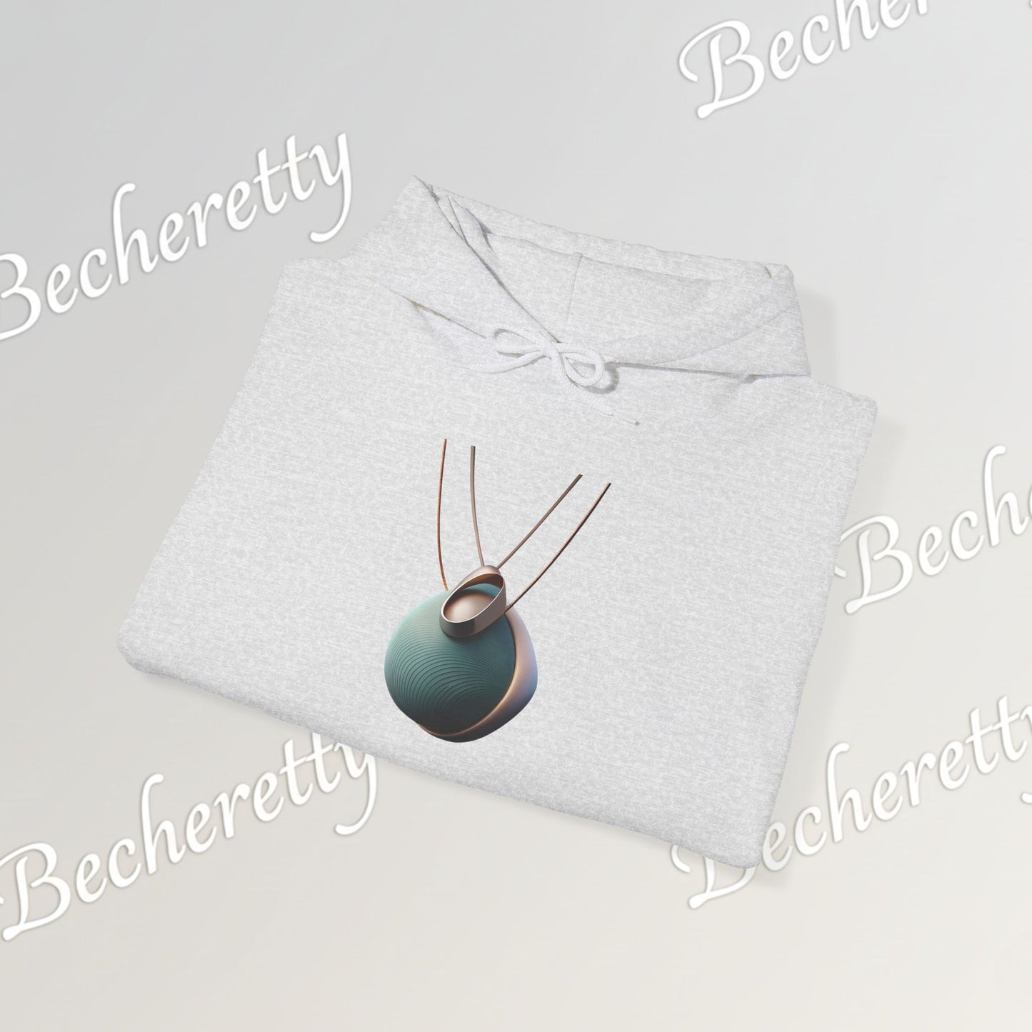 Abstract 3D Geometric Necklace Hoodie - Art Graphic Becheretty - Unisex, Original Gift for Friends