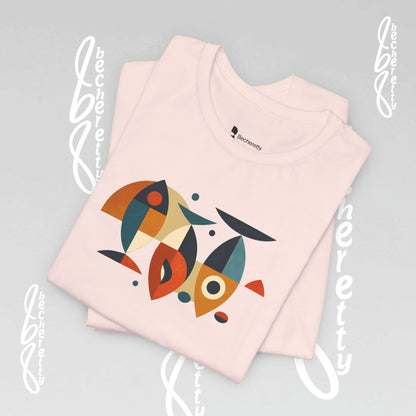 Abstract Harmony Tee Becheretty - Casual Wear, Gift for Friends, Everyday Comfort, Unique Artwork