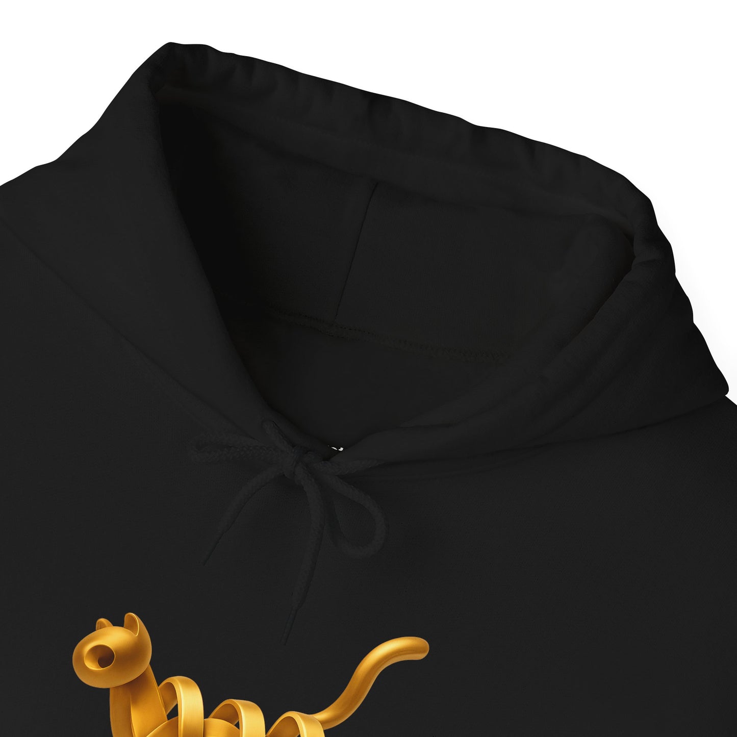 Golden Cat. Minimalist Graphic Hoodie Becheretty - Modern, and Effortlessly Etylish - Perfect for everyday wear with an artistic edge.