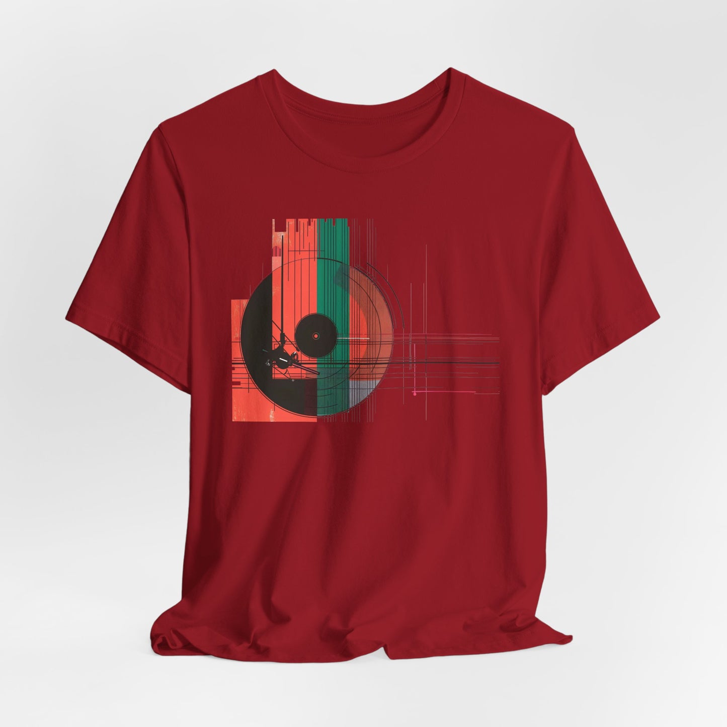 Minimalist Cubist Vinyl Tee - Art Graphic Becheretty - Spin your style in a new direction.