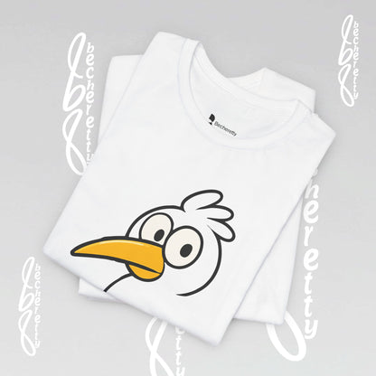 Artistic Minimalist Graphic Becheretty T-shirt - Inspired by a child's drawing - Every Mind Can Fly - Celebrating Neurodiversity.
