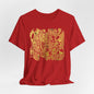 Golden Currents Tee - Abstract Organic line Art Becheretty - Abstract exploration of form and rhythm