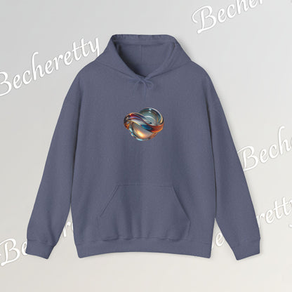 Futuristic, minimalist, and artistic vibe - Graphic Hoodie Becheretty | Surrealist Liquid Graphic