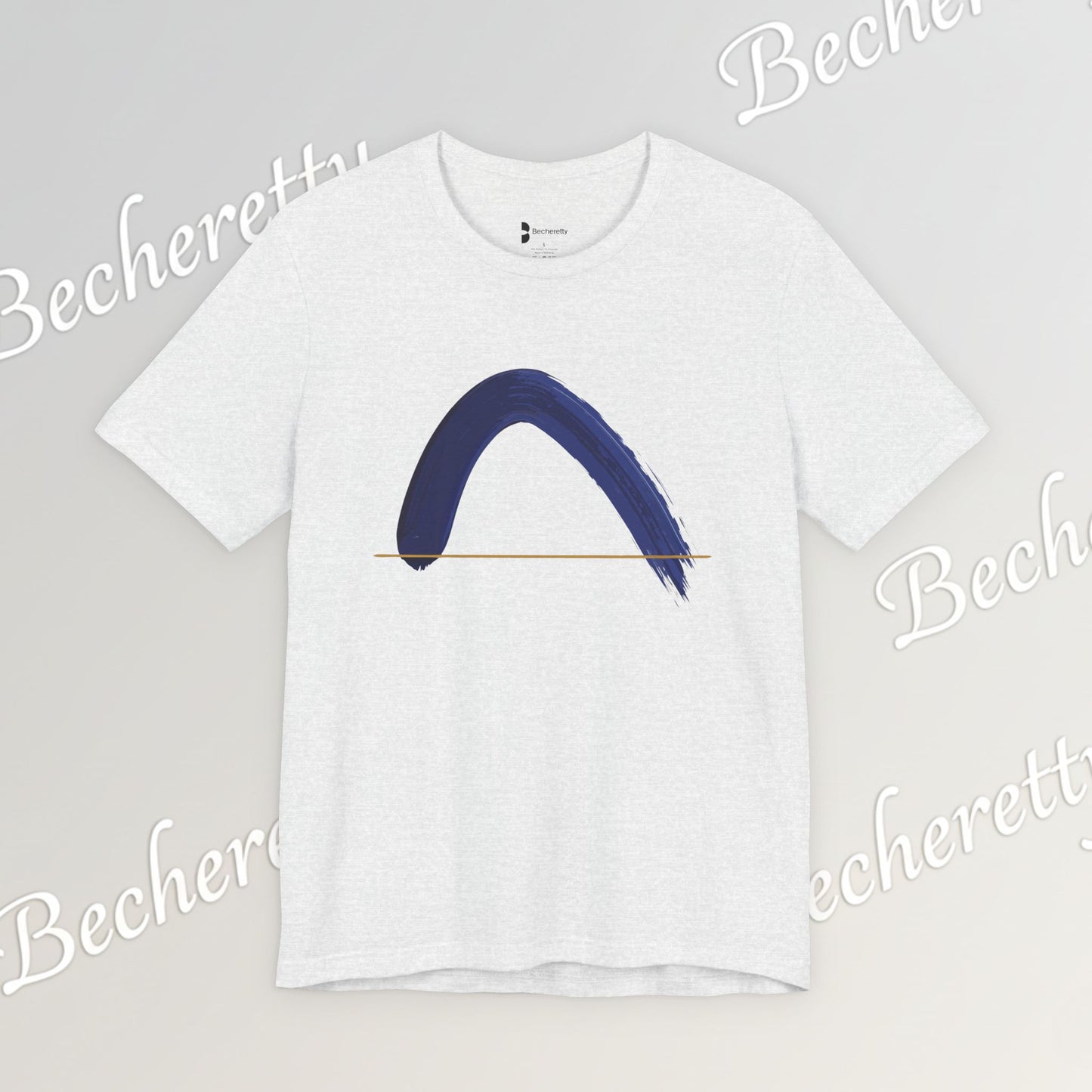 The Horizon Arc | Minimalist Brushstroke Tee - Art Graphic Becheretty - Exclusive series focused on clean, intentional art.