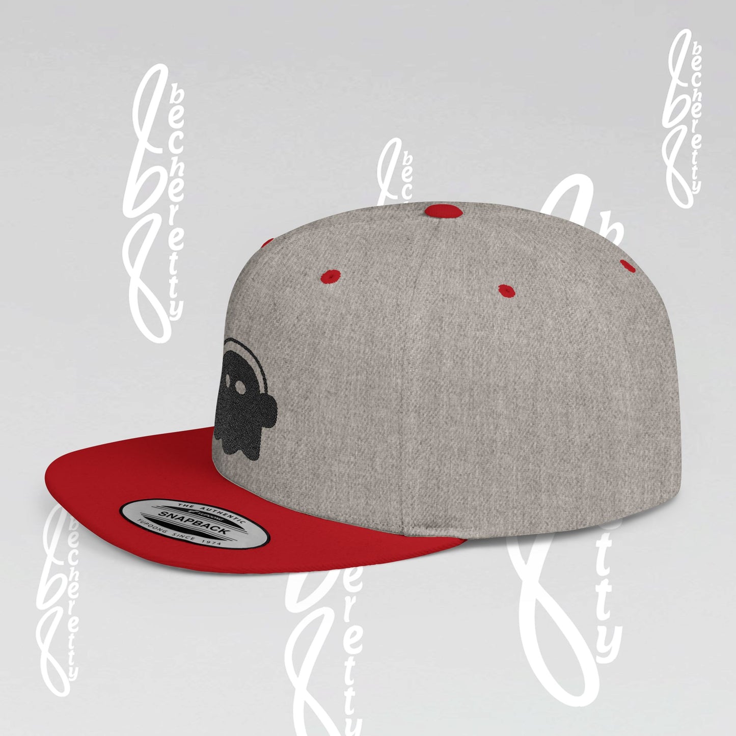 Stylish Flat Bill Snapback Hat with Embroidered Design Becheretty