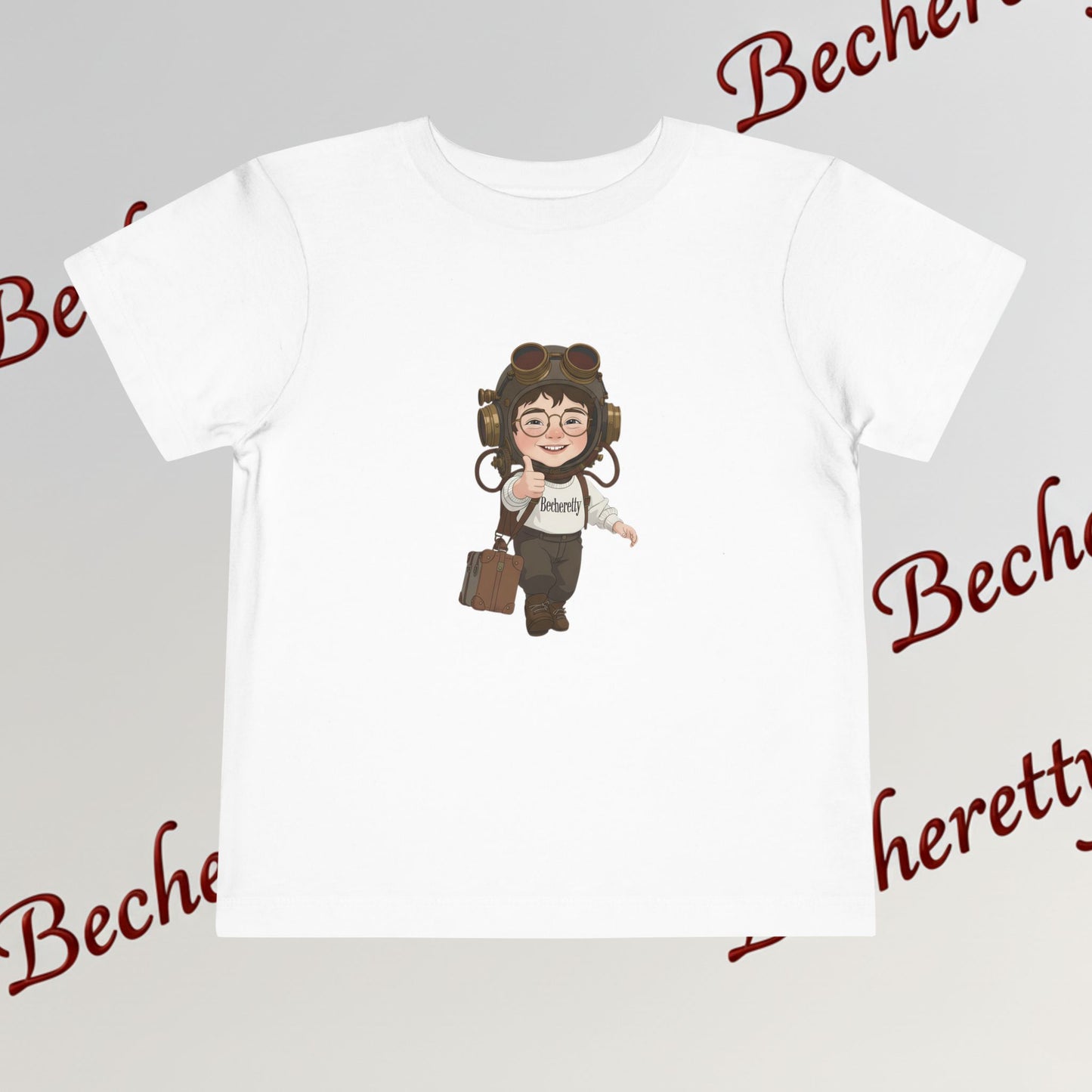 Toddler Tee  "Aviation Pilot" — Cute Little Aviator Graphic Art Becheretty