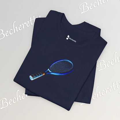 Vintage Tennis Racket  T'Shirt - Art Graphic Becheretty - Tennis Enthusiasts - Casual Wear