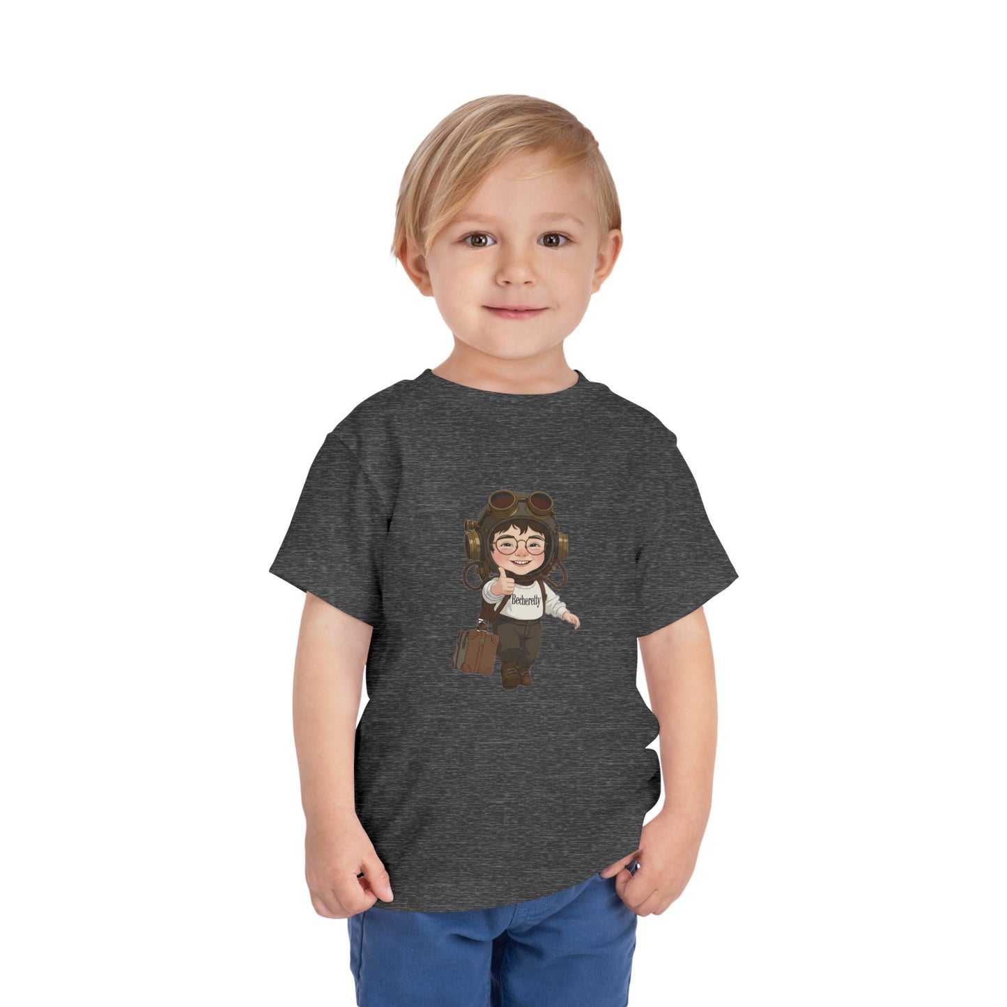 Toddler Tee  "Aviation Pilot" — Cute Little Aviator Graphic Art Becheretty
