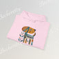 Minimalist Art Hoodie | The "Abstract Puppy" by Becheretty - A unique, stylized dog motif inspired by folk art and modern