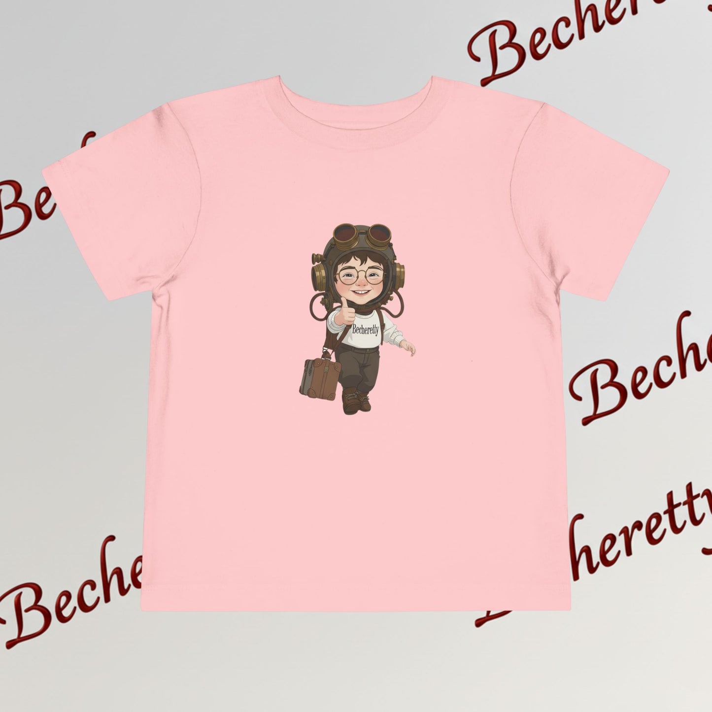 Toddler Tee  "Aviation Pilot" — Cute Little Aviator Graphic Art Becheretty