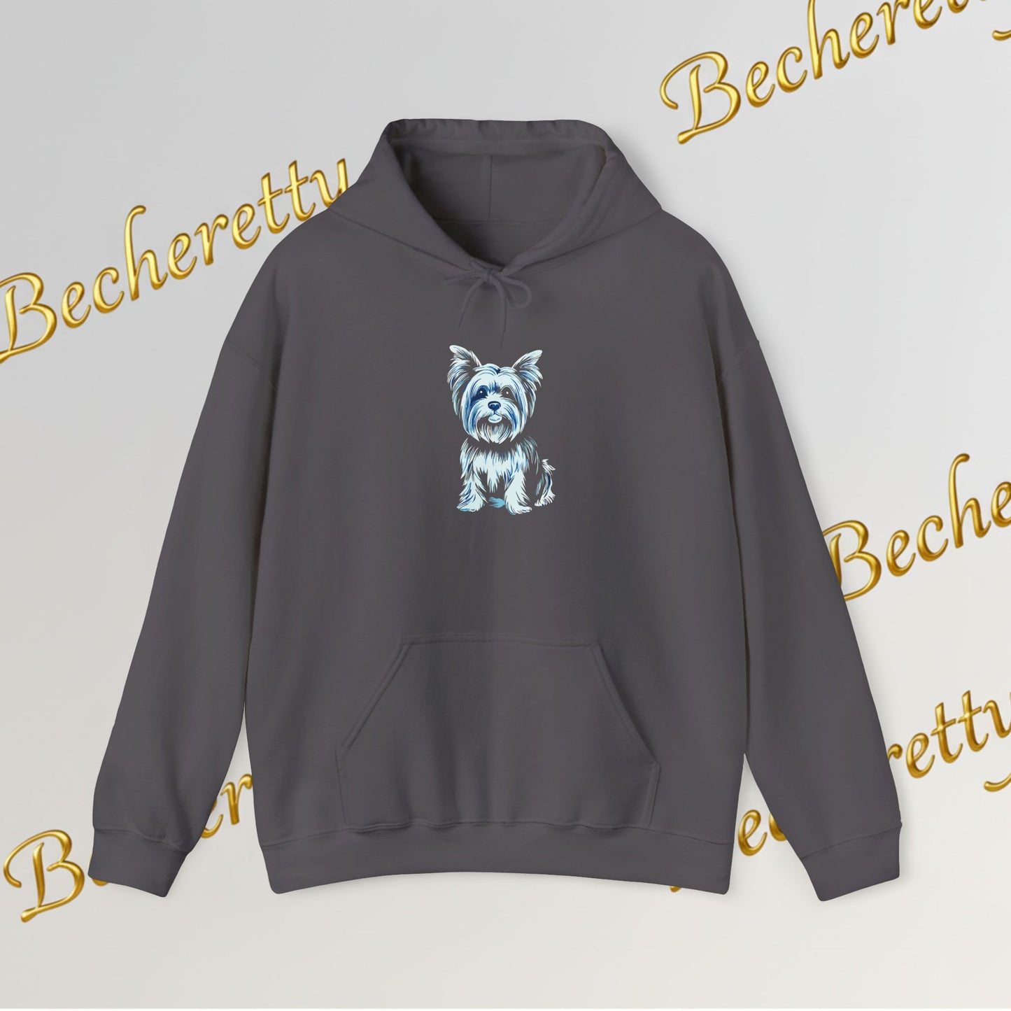 Yorkshire Hoodie- Art Graphic  Becheretty - A great gift idea for Yorkie lovers & friends.