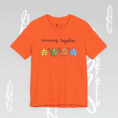 Graphic T-Shirt "Winning Together" Celebrating Neurodiversity & Autism Awareness - Becheretty Design