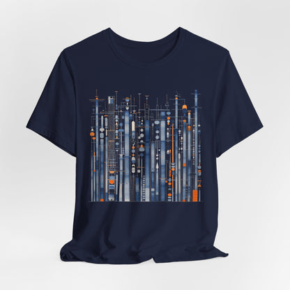 Urban Frequencies T-Shirt - Modern Geometric Graphic Becheretty - Wear the city. Feel the rhythm.