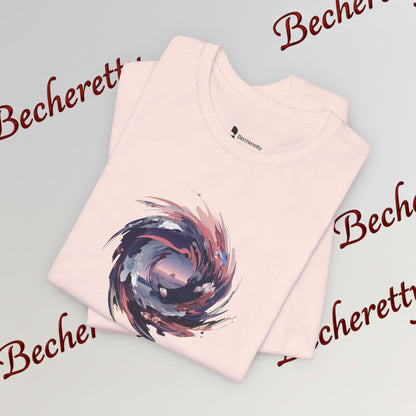 Graphic Art t-Shirt "Spiral Galaxy" - Abstract Cosmic Swirl Tee - Unique Design - Special Gift for Art Lovers