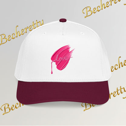 Pink Brushstroke Baseball Cap - Art Graphic Becheretty - Artistic Energy for Art Lovers