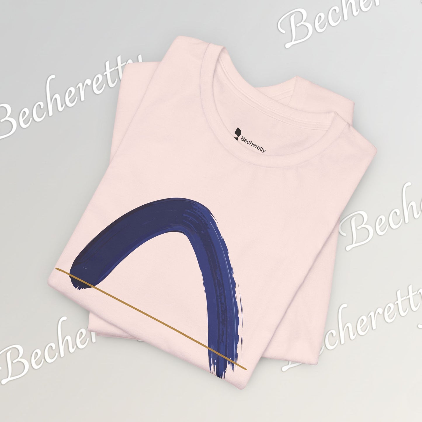 The Horizon Arc | Minimalist Brushstroke Tee - Art Graphic Becheretty - Exclusive series focused on clean, intentional art.