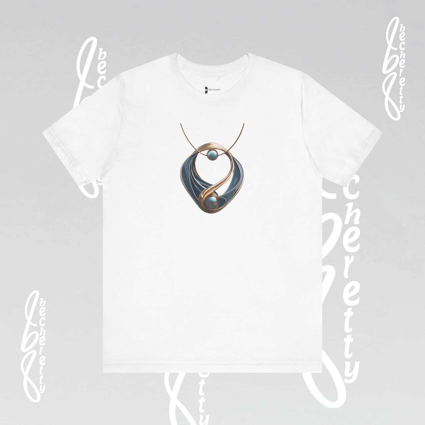 Necklace Artistic design - Statement T-Shirt Becheretty - Casual wear - Unique Graphic Top, Everyday Style