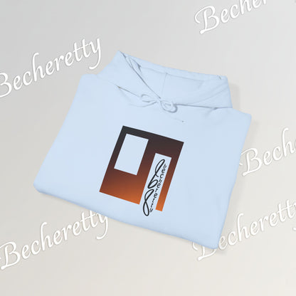 "The Horizon" Abstract Script Hoodie - Art Minimalist Becheretty - Everyday wear - Artistic & Cozy