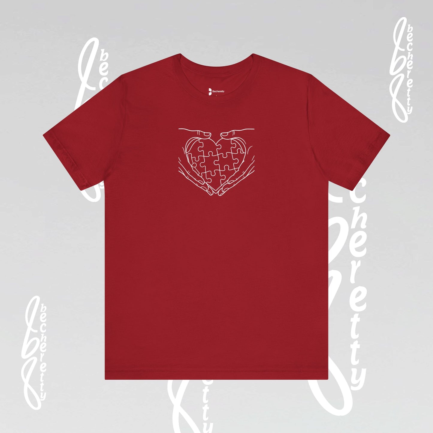 Autism Awareness T-Shirt  "My Heart is Yours" - Becheretty Minimalist design - Unisex, casual wear.