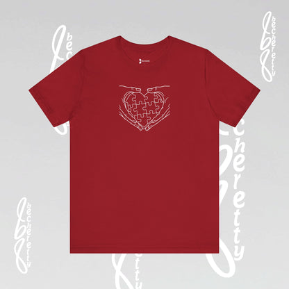 Autism Awareness T-Shirt  "My Heart is Yours" - Becheretty Minimalist design - Unisex, casual wear.