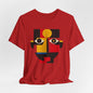 Abstract Geometric Face T-Shirt — Modern Cubist Art Tee
