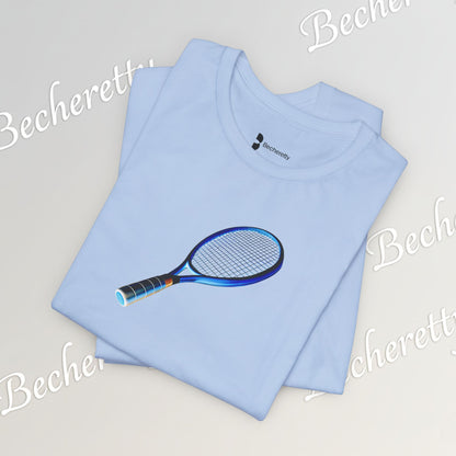 Vintage Tennis Racket  T'Shirt - Art Graphic Becheretty - Tennis Enthusiasts - Casual Wear