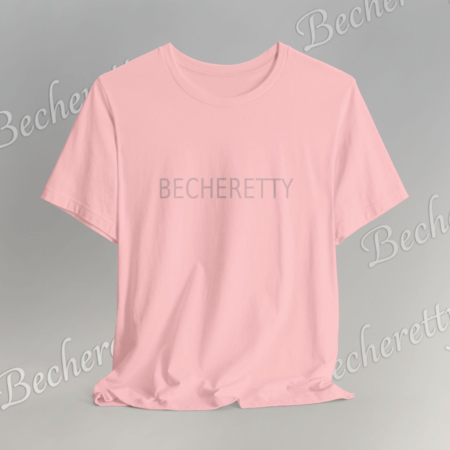 Minimalist Logo Tee Becheretty - Short Sleeve- Casual Style, Unisex - Relaxed Fit Top - Everyday wear