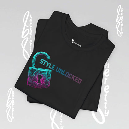 Unlock Your Style Tee - Trendy Short Sleeve Becheretty T-shirt - Casual Wear, Graphic Tee for Gamers, Gift for All Occasions
